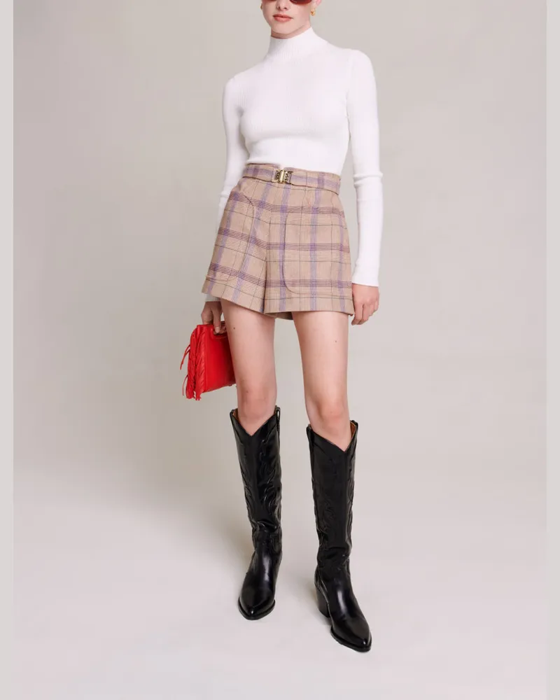 Maje Strukturierte Short - Beige Beige