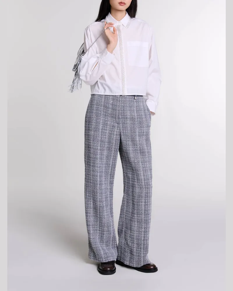 Maje Tweed-hose - Grau Grau