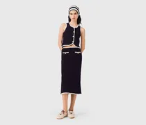 Midirock Mit Häkeldetails - Marineblau