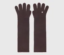 Lange Handschuhe Wolle & Kaschmir - Dunkelbraun