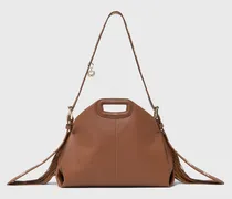 Tasche Miss M Aus Genarbtem Leder - Cognacfarbe