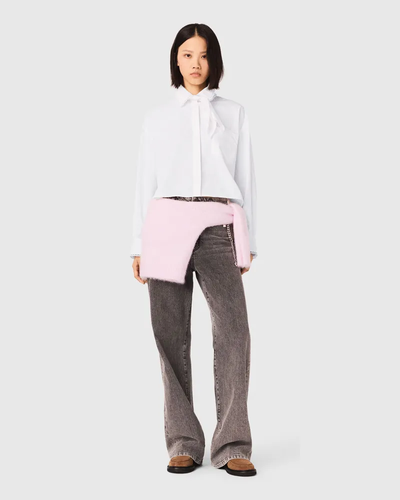 Maje Hemd Mit Croquet-kragen - Weiß Weiß