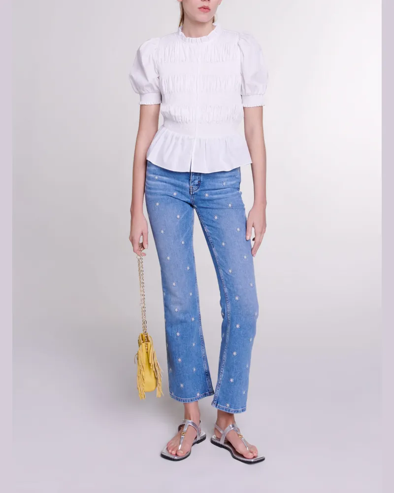 Maje Bestickte Jeans - Blau Blau