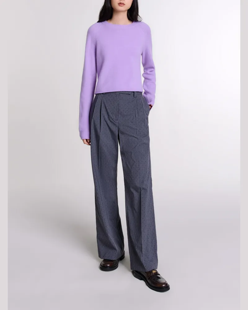 Maje Anzughose Mit Strass - Rayure Tennis Grise Strassee Rayure