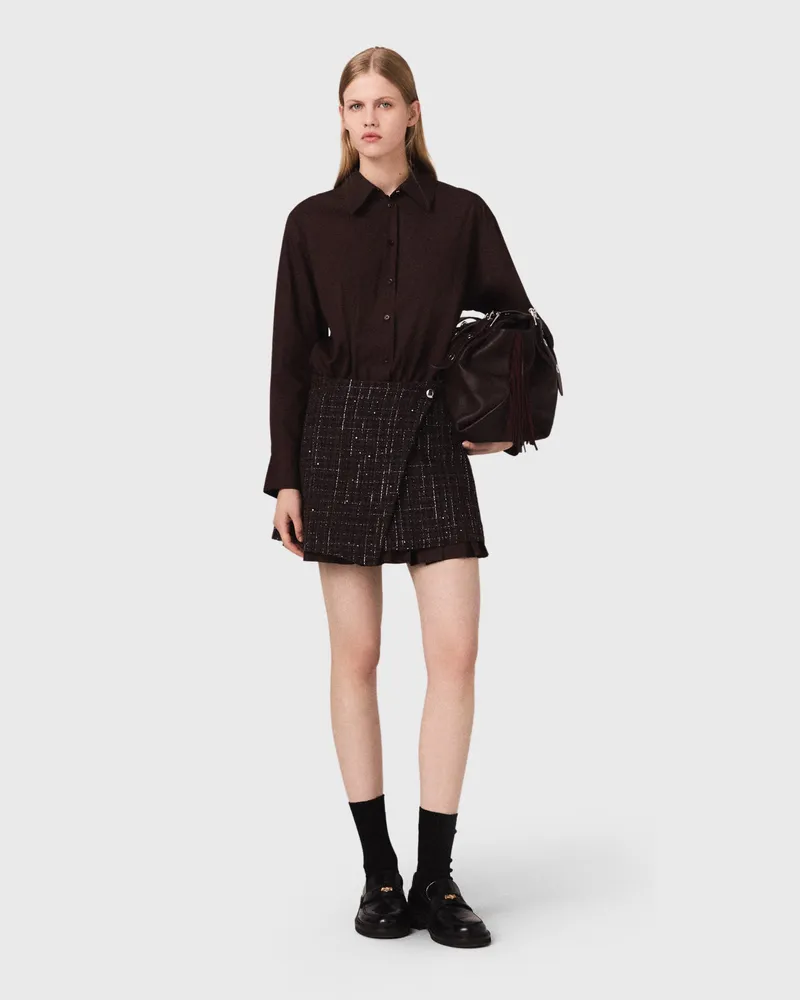 Maje Kurzes 2-in-1-kleid - Braun Braun