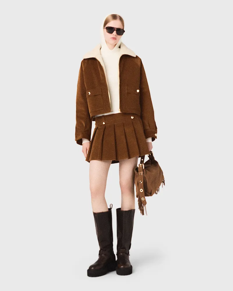 Maje Kurze Cordjacke - Kamel Kamel