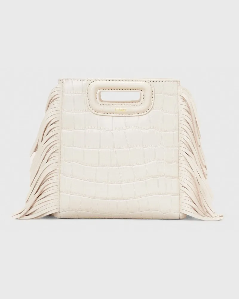 Maje M Mini-tasche Aus Krokodilleder - Vanille Vanille