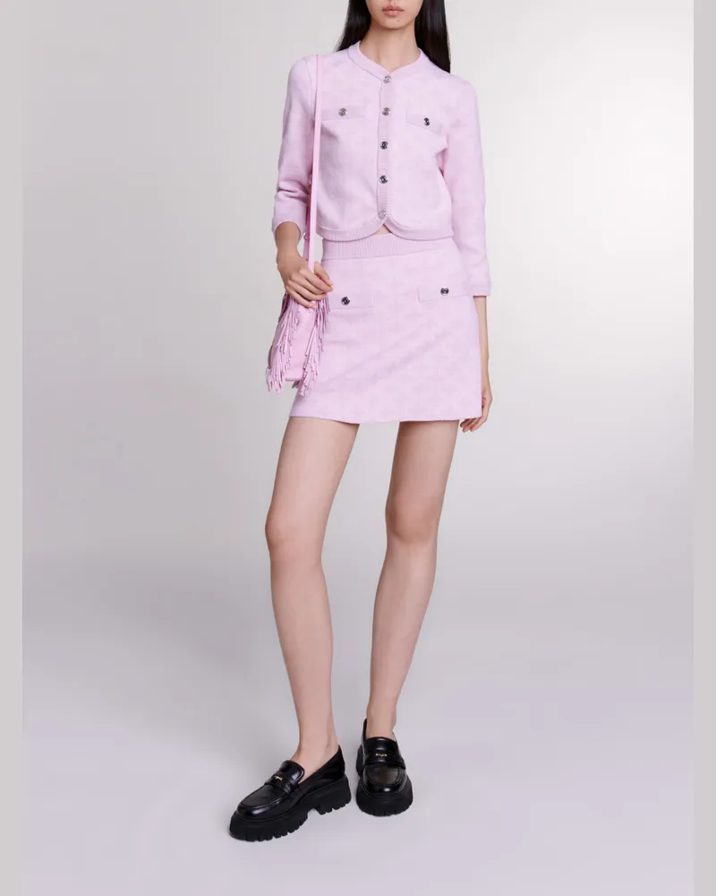 Maje Rock Aus Strickjacquard - Blassrosa Blassrosa