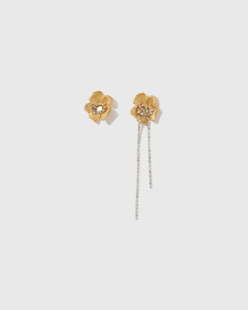 Maje Blumenohrringe - Golden Golden