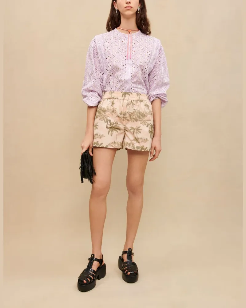 Maje Shorts Mit Palmenmuster - Aloha Aloha
