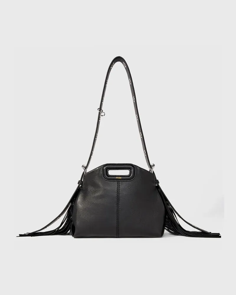Maje Miss M Mini Tasche Aus Glattleder - Schwarz Schwarz