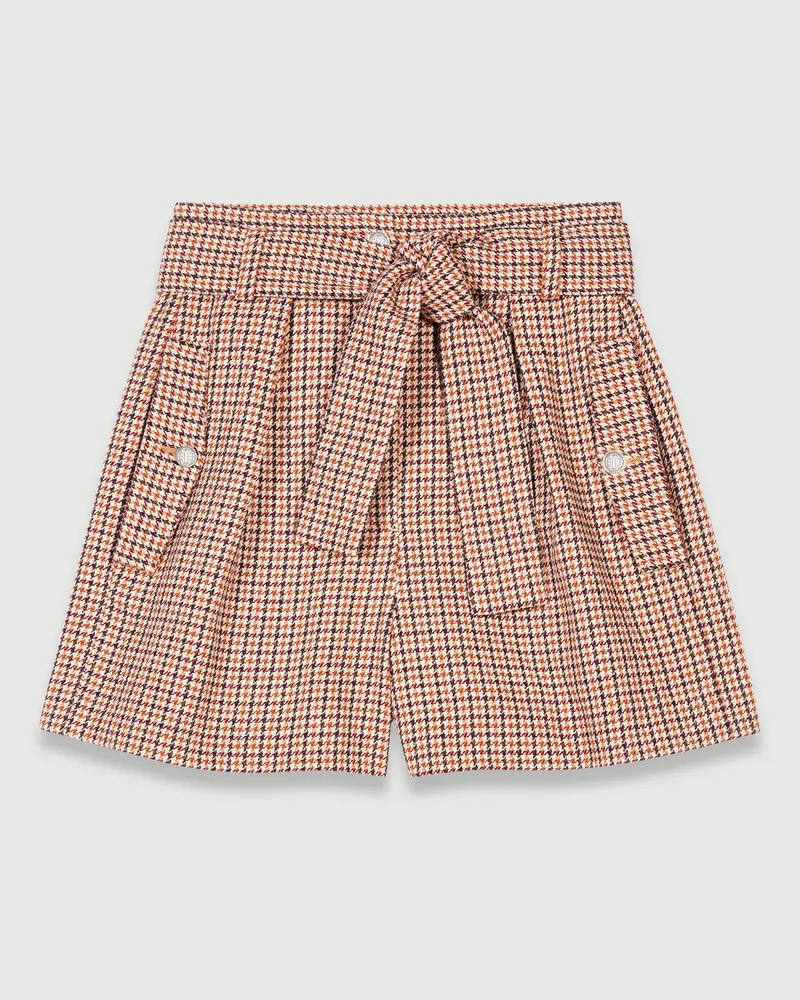 Maje Hahnentritt-shorts - Beige Beige