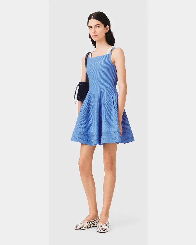 Maje Kurzes Strickkleid - Blau Blau