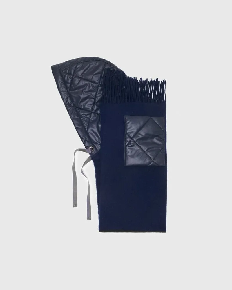 Maje Wollponcho Mit Kapuze - Marineblau Marine