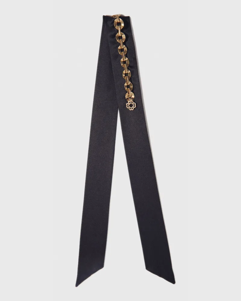 Maje Twilltuch Mit Kette - Schwarz Schwarz