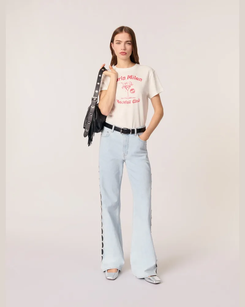 Maje T-Shirt „paris Milan" - Weiß Weiß