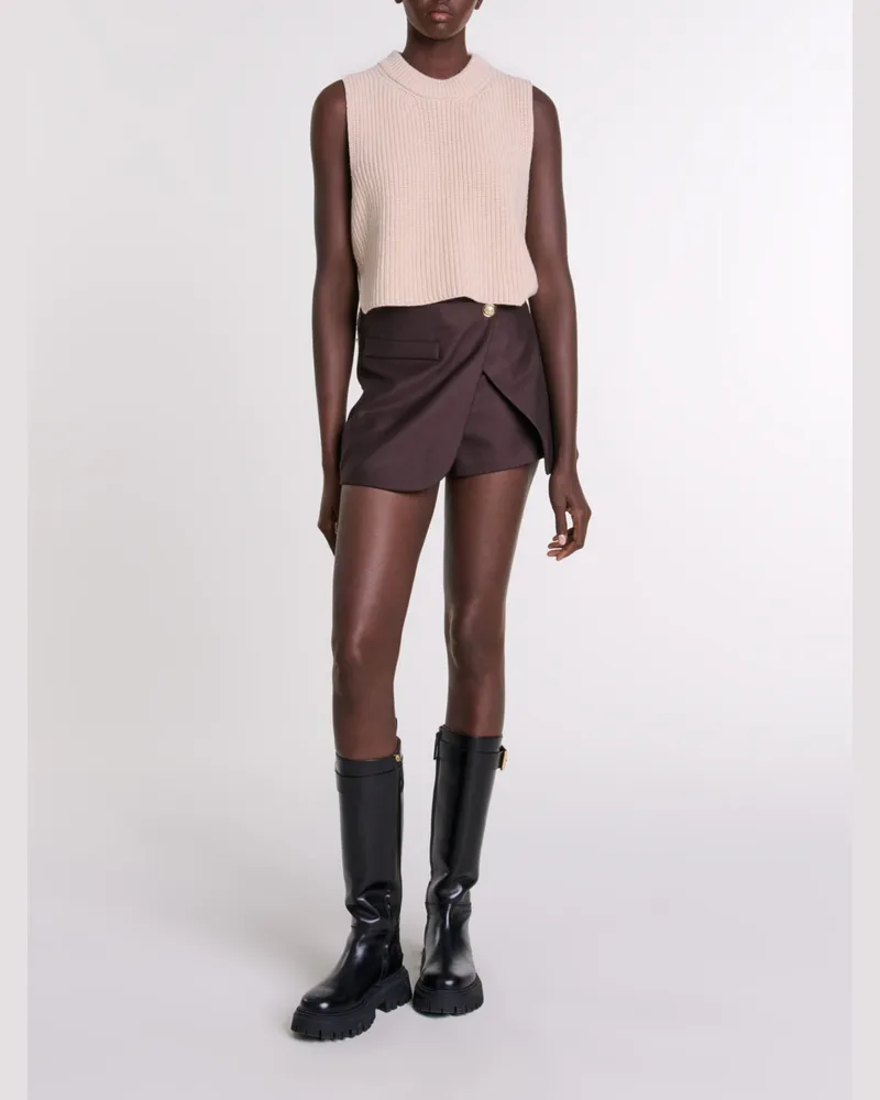 Maje Ärmelloser Wollpullover - Beige Beige