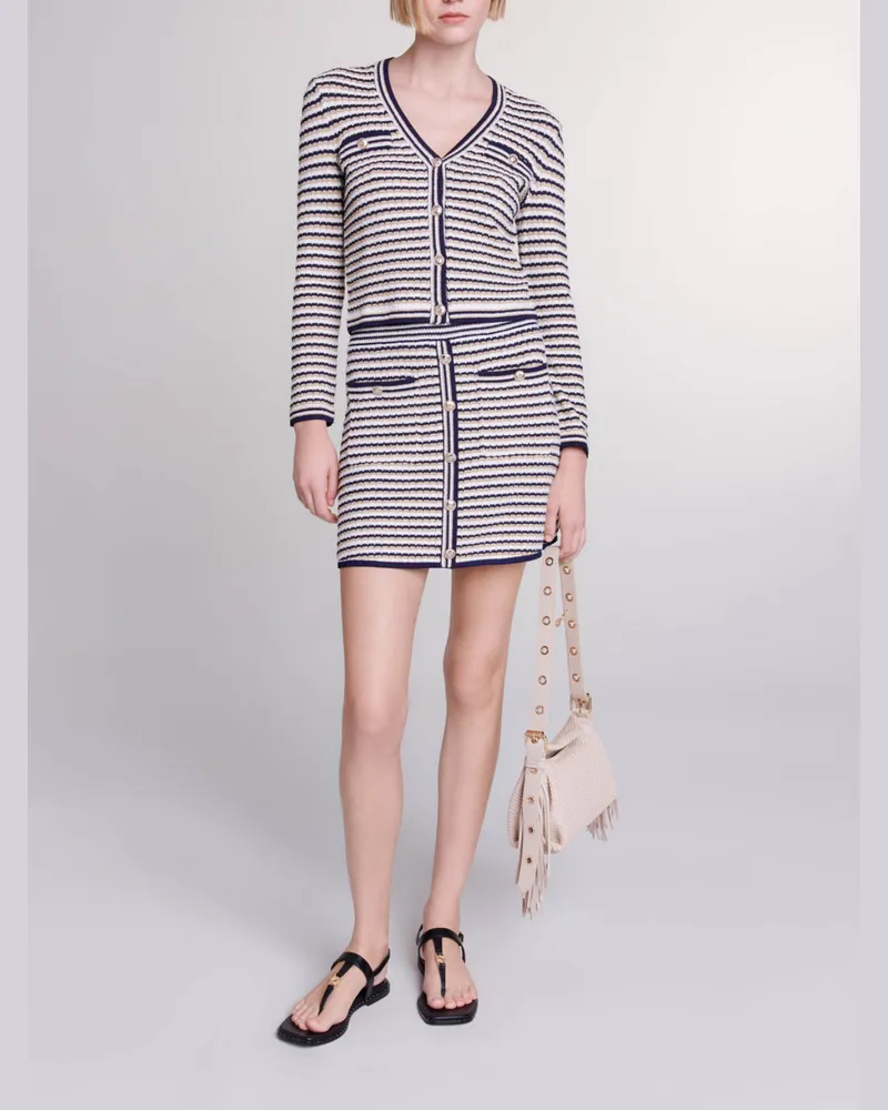 Maje Strick-cardigan - Marine / Doree Marine