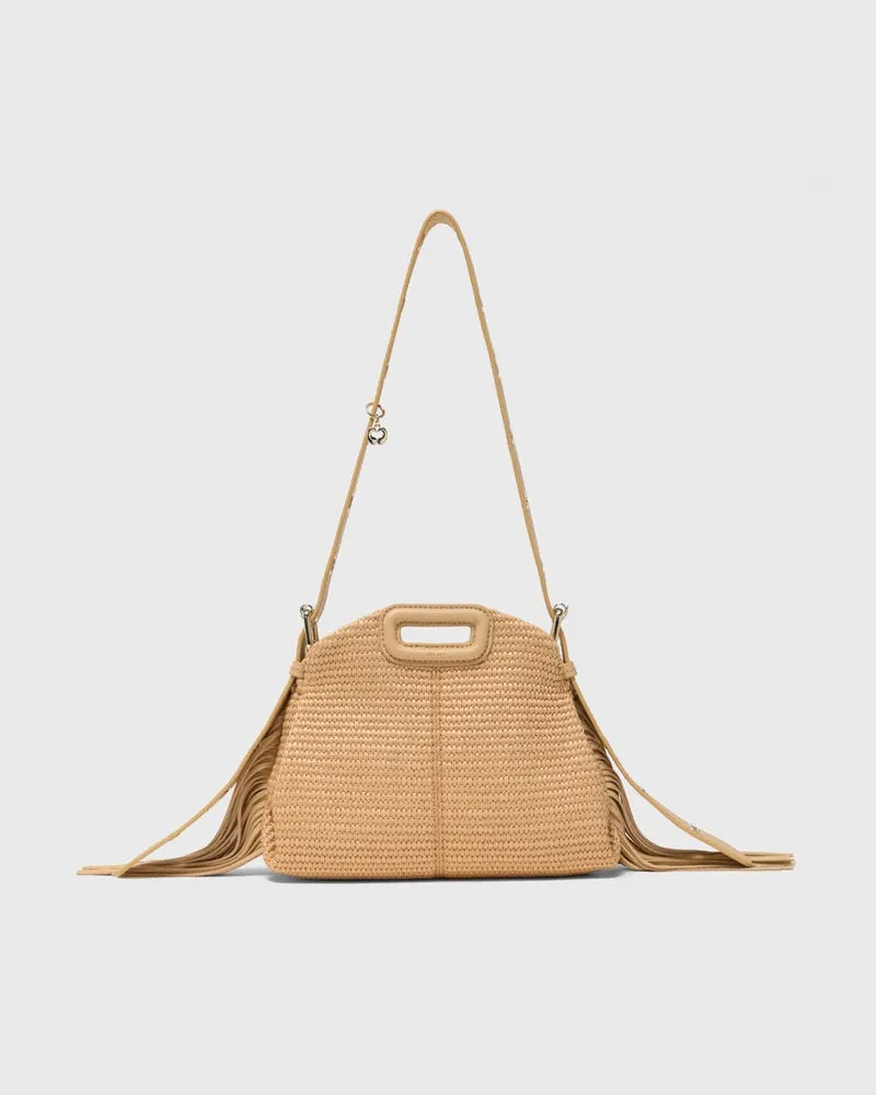 Maje Mini M-tasche Mit Basteffekt - Beige Beige