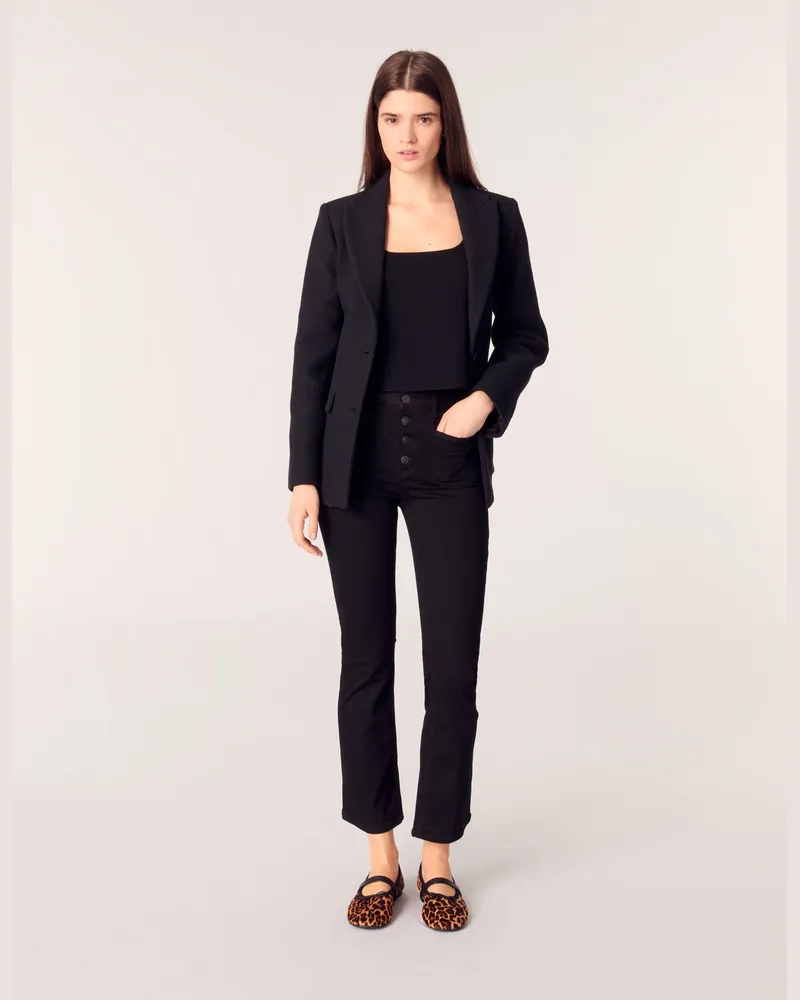 Maje Ausgestellte Jeans - Schwarz Schwarz