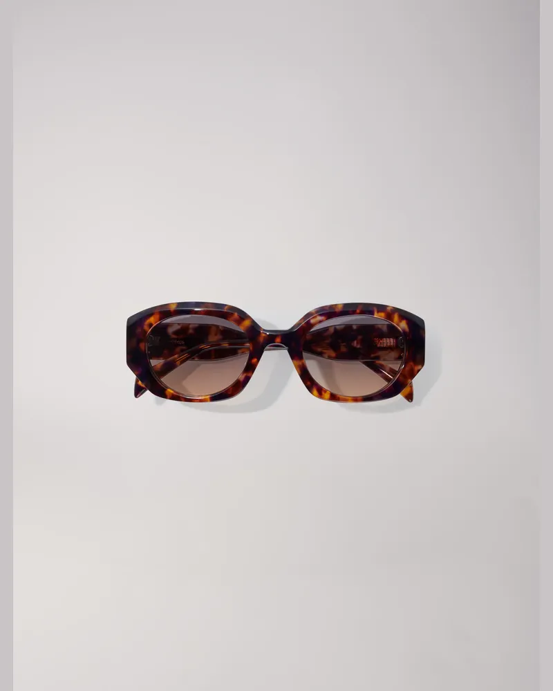 Maje Runde Sonnenbrille Aus Acetat - Schildpatt Hell Schildpatt