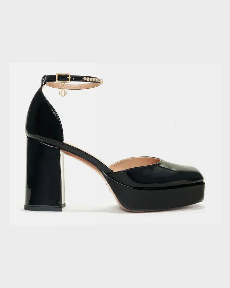 Maje Lackpumps Mit Plateau - Schwarz Schwarz
