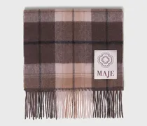 Karo-schal Aus Wolle - Grand Carreau Marron