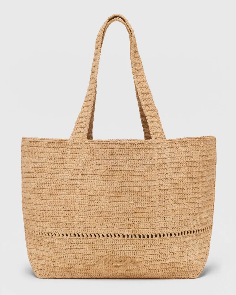 Maje Gehäkelte Korbtasche Aus Bast - Beige Beige