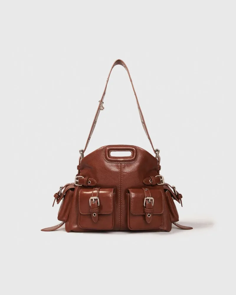 Maje Use-ledertasche Miss M Mini Cargo - Braun Braun