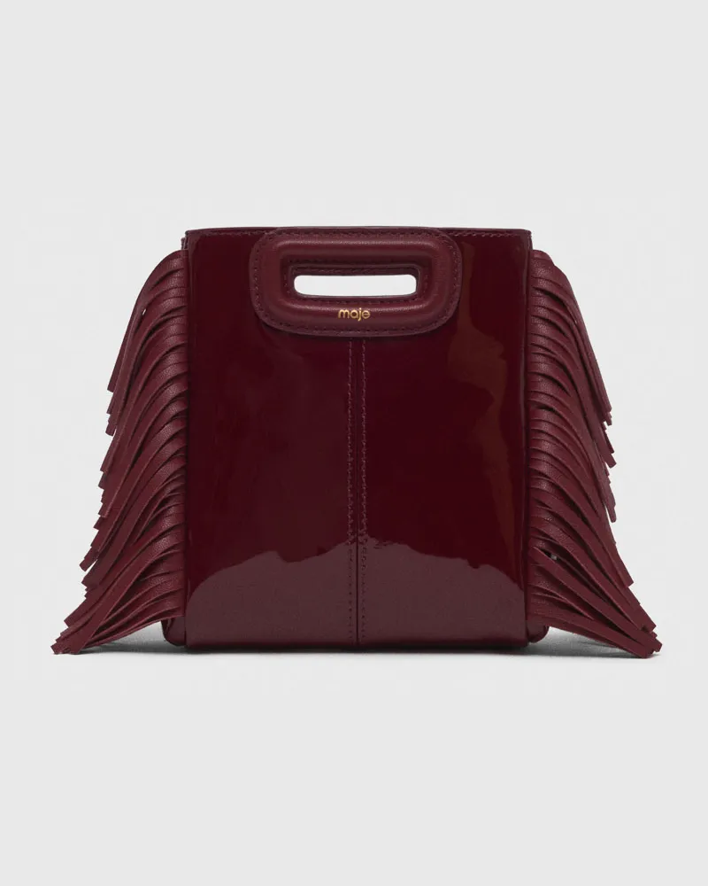 Maje Tasche M Mini Aus Glattleder - Rot Bordeaux Bordeaux