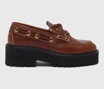 Bootsschuh Mit Klobiger Sohle - Braun