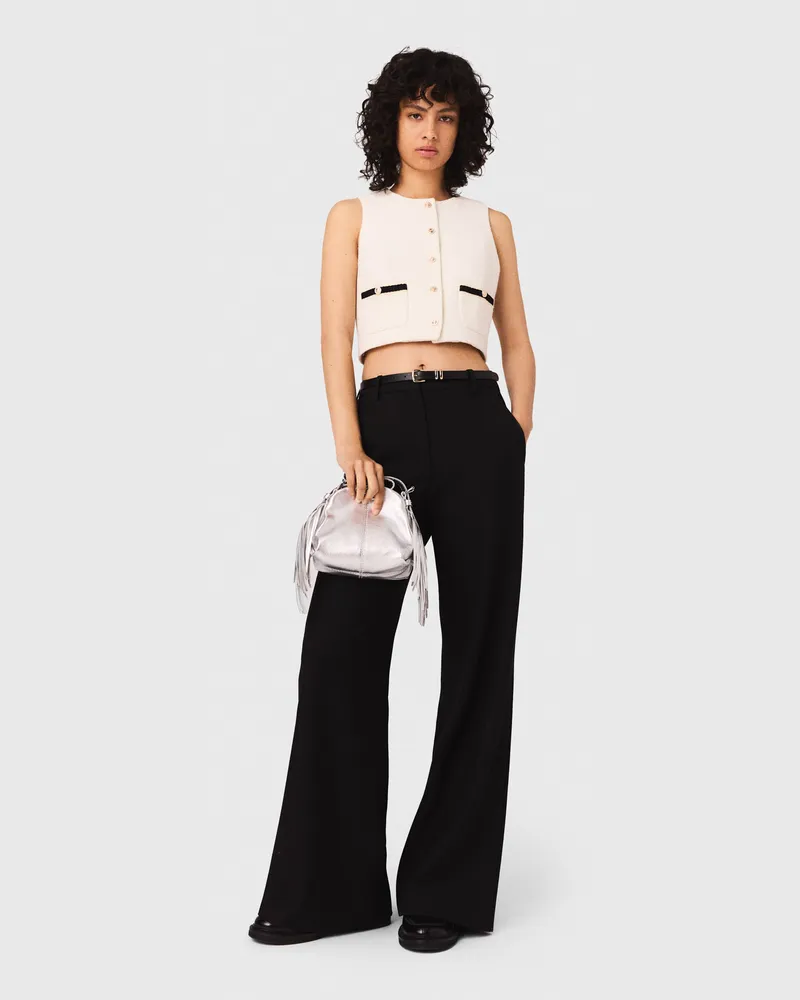 Maje Ärmelloses Top Aus Tweed-lurex - Ecru Ecru