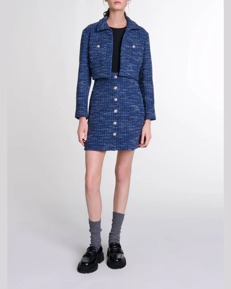 Maje 2-in-1 Tweed-kleid - Blau Blau