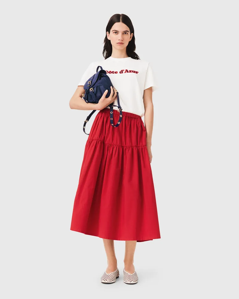 Maje T-Shirt Mit Stickerei - Weiß Weiß