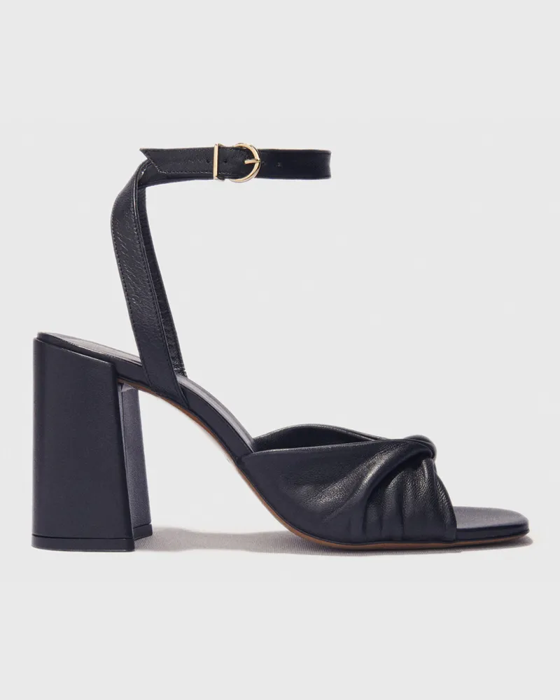 Maje Sandalen Aus Glattleder Mit Absatz - Schwarz Schwarz