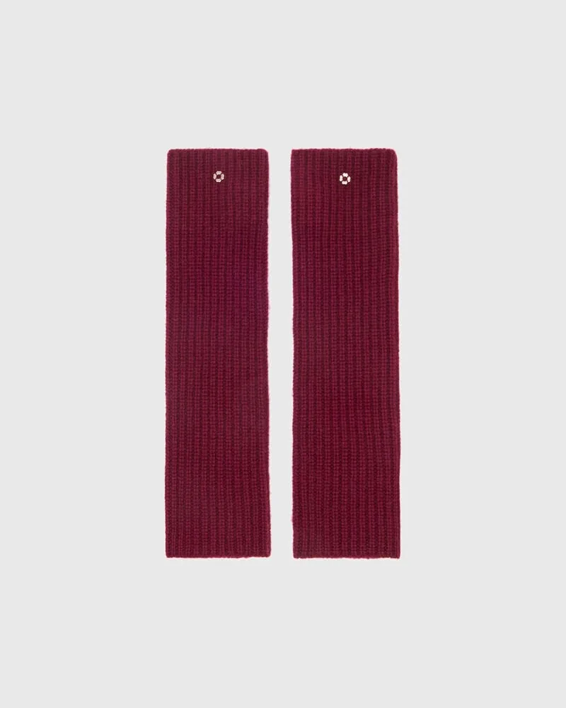 Maje Halbhandschuhe Wolle Und Kaschmir - Rot Bordeaux Bordeaux