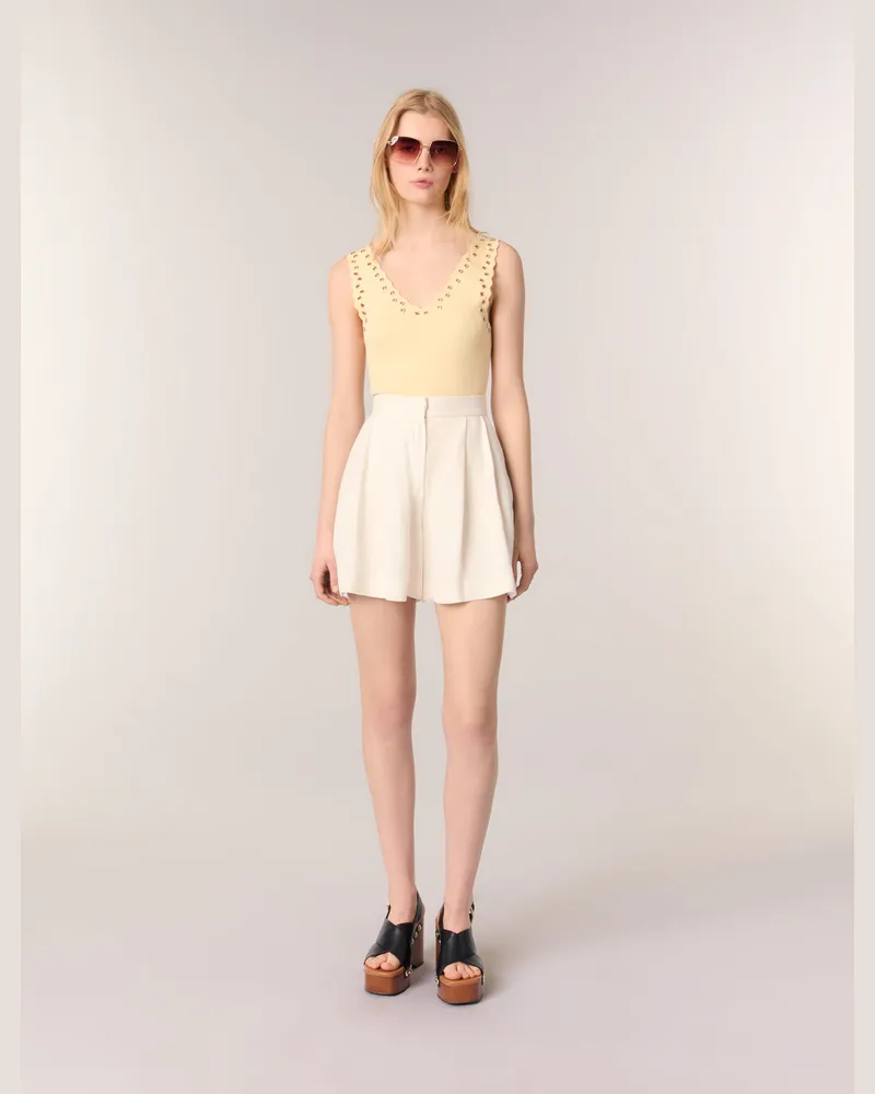 Maje Fließende Shorts - Ecru Ecru