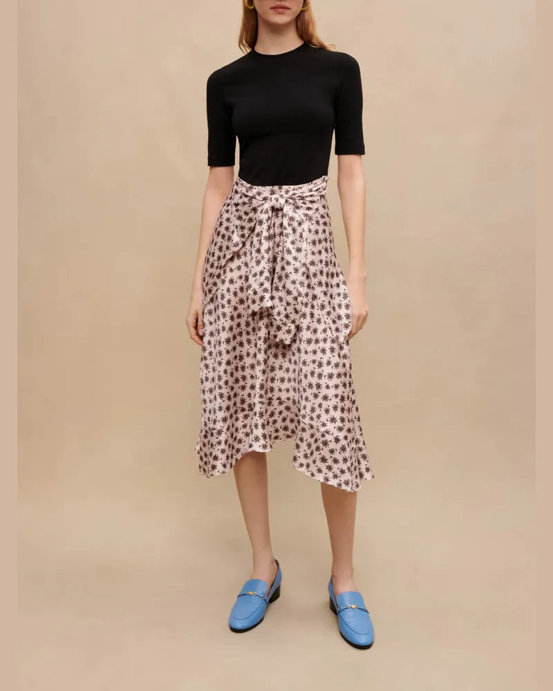 Maje Geknotetes Kleid Mit Palmenprint - Mini-palme Rosa Mini-palme
