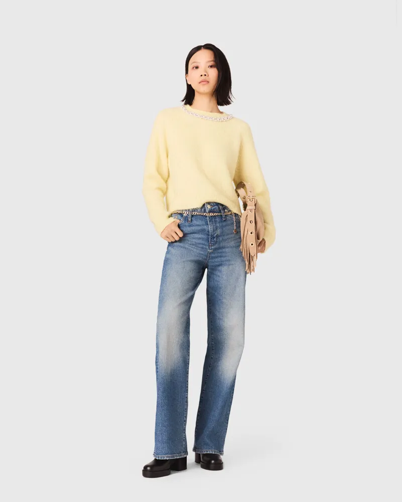 Maje Jeans Mit Kettengürtel - Blau Blau