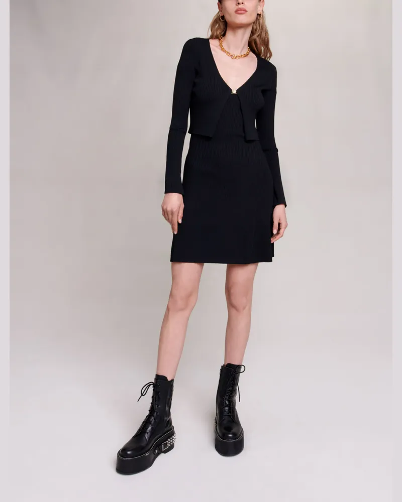 Maje 2-in-1-strickkleid - Schwarz Schwarz