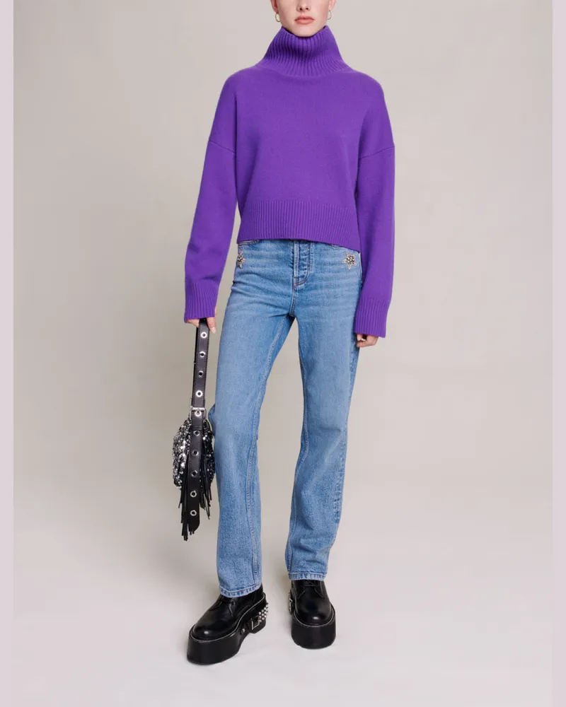 Maje Kaschmir-rollkragenpullover - Violett Violett