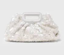 Milpli Mini-clutch Aus Pailletten - Weiß