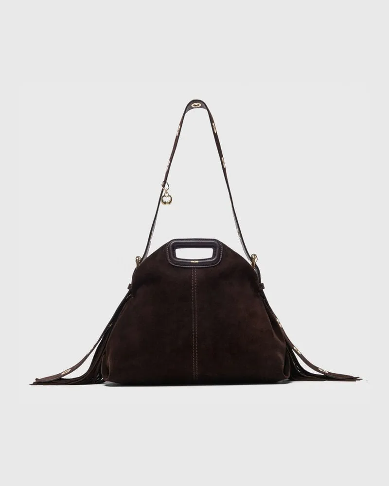 Maje Tasche Miss M Aus Wildleder - Dunkelbraun Dunkelbraun