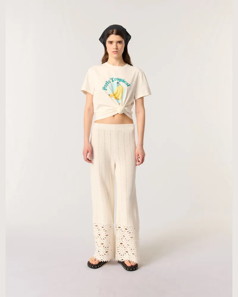 Maje Gehäkelte Hose - Weiß Weiß