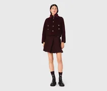 Kurze, Wendbare Doubleface-jacke - Rot Bordeaux