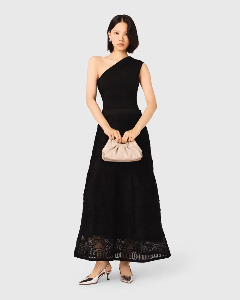 Maje Asymmetrischer Body - Schwarz Schwarz