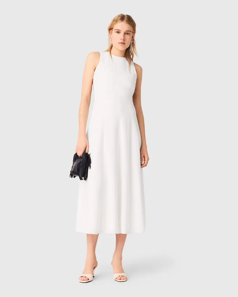 Maje Rückenfreies Midikleid - Weiß Weiß