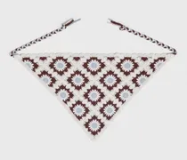 Dreieckstuch Aus Strick - Marron/bleu