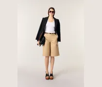 Bermudashorts Aus Baumwolle - Beige
