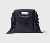 M Mini-tasche Aus Krokodilleder - Schwarz